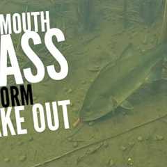 Largemouth Bass Flute Worm Fake Out #shorts