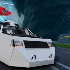 Hiding in a Shelter to Survive a MASSIVE Tornado in BeamNG Drive Mods!