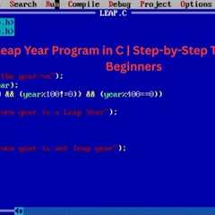 Leap Year Program in C | Step-by-Step Tutorial for Beginners #cprogramming  #coding #basicprograms