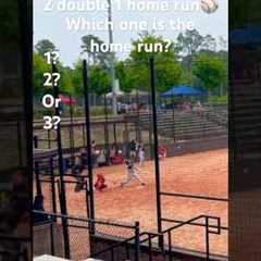 Which one is the home run? (medium level) #baseball  #funny #baseballteam #pitcher #homerun #dinger
