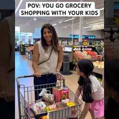 POV: you go grocery shopping with your kids | #shorts #funny