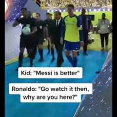 Angry Cristiano Ronaldo Screams At Kid Who Says Lionel Messi Is Better At Football 🤬