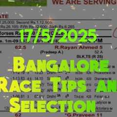 Bangalore Race Tips and Selection || The International Labour Day Trophy 🏆