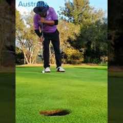 Australia jones and the city of Saddle :benhogankho #golf #sidesaddleputting #golfing #putting #putt