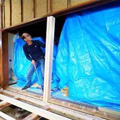 Jacking Up and Fixing a Sagging Door Frame After 50 Years | Carpenter’s Renovation Part 3