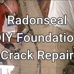 Another Crack fixed by Radonseal - DIY Foundation Hairline Crack Repair