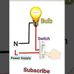 Very easy one switch one bulb wiring #point wiring #shorts #ytshorts #viral