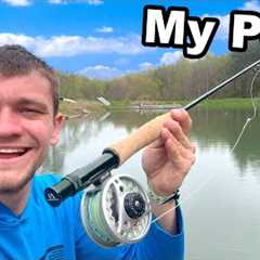 I Went Fly Fishing in My Pond for the First Time!