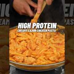 MOST DELICIOUS High Protein Creamy Cajun Chicken Pasta, ONLY 525 calories in One Pan! 🔥👨🏽‍🍳🥘