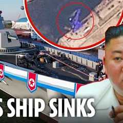 Humiliated Kim Jong-un FUMING as new North Korean warship sinks in front of his eyes