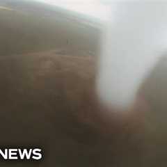 Drone intercepts Oklahoma tornado
