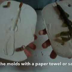 How to make a two piece plaster lure mold