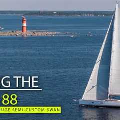 Swan 88 under sail – first trials on Swan's first hybrid boat, the Swan 88 no1 Dreamcatcher