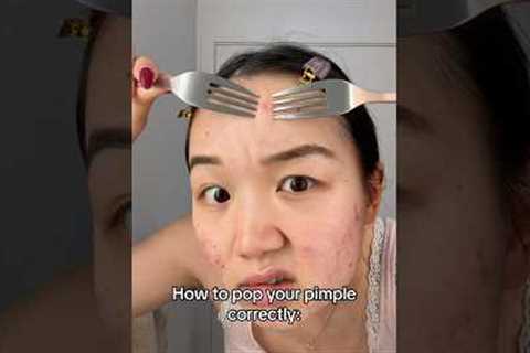 How to pop your pimple correctly 🫣 #acne #skincare #clearskin