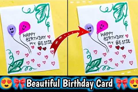 😍 WHITE PAPER 😍  Birthday Card Making | Happy Birthday Card  | Beautiful Birthday Card  | DIY..