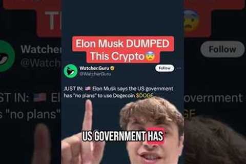 Elon Musk DUMPED This Crypto😨😨