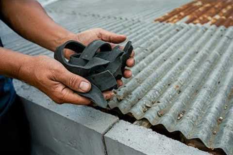 Never throw old tyre rubber in the trash and you won't believe it! How to fix a leaking roof fast