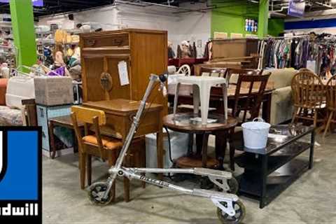 GOODWILL SHOP WITH ME FURNITURE ARMCHAIRS SOFAS DECOR KITCHENWARE MEDIA SHOPPING STORE WALK THROUGH