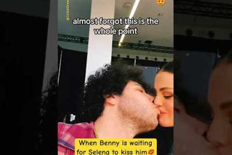 When Benny is waiting for Selena to kiss him #selenagomez #bennyblanco #shorts #fyp #couple #love