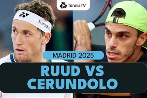 Francisco Cerundolo vs Casper Ruud Highlights | Madrid 2025