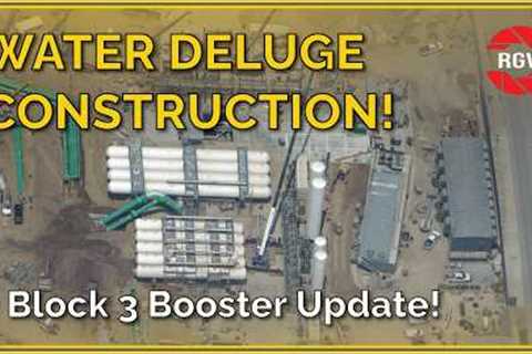MAJOR Block 3 Booster Design Update + Deluge Farm Begins Construction! NEW Starbase Flyover!