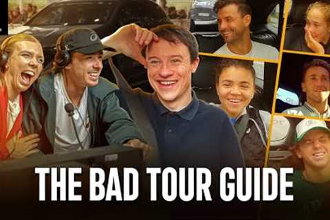 Tennis Players Pranked by Worst Tour Guide Ever!