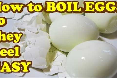HARD BOILED EGGS - How to BOIL EGGS so they PEEL EASY and NO Eggshells Stick/Sticking! - HomeyCircle