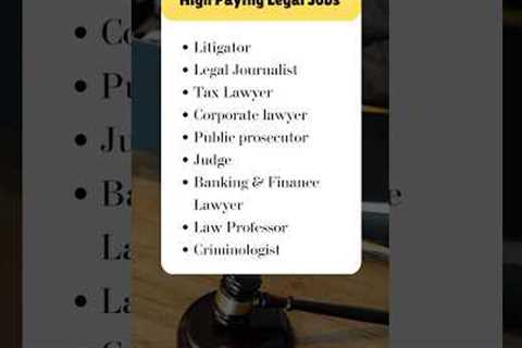 Top Paying Legal Jobs #law  #legal  #viralvideo #shortsfeed