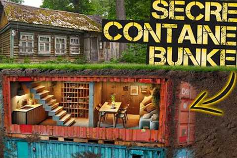 Backyard underground bunker made from containers. TIMELAPSE