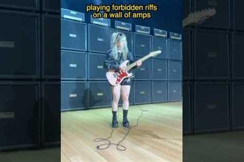 SHE PLAYED THE FORBIDDEN RIFFS 😭 #guitar