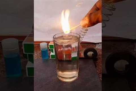 Water 💧 Science Magic Trick 🔥😱✨।। Water Fire 🔥।। #science #experiment #shorts #ytshorts