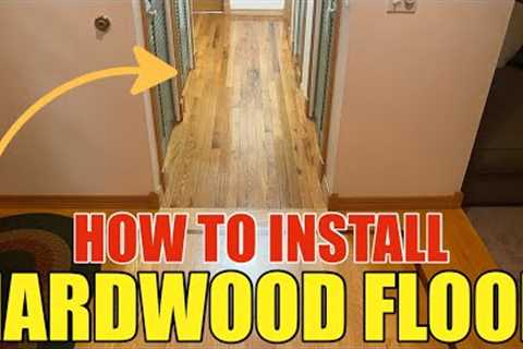 How To Install Bruce Plano Marsh Hardwood Flooring FROM Home Depot In The Hallway Step by Step DIY