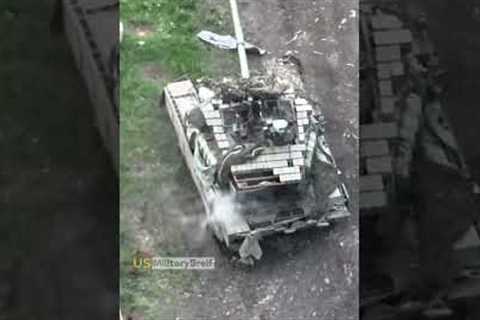 Ukrainian FPV Drone Destroys Russian T-90 Tank in Seconds