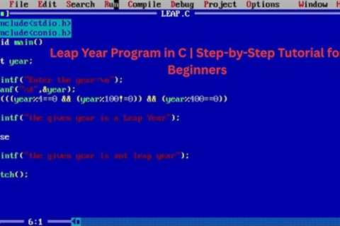 Leap Year Program in C | Step-by-Step Tutorial for Beginners #cprogramming  #coding #basicprograms