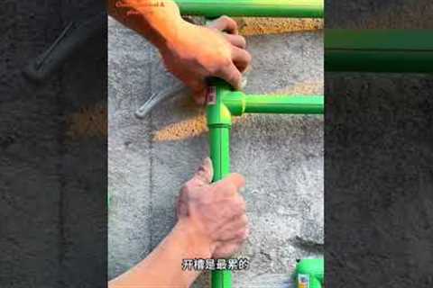 Water pipe installation skills #plumbing #plumbingservices #drainage