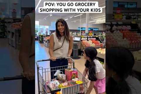 POV: you go grocery shopping with your kids | #shorts #funny