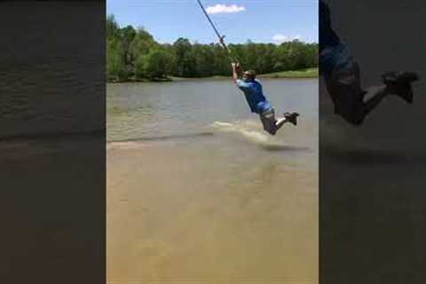 Rope Swings Never Fail to Disappoint!! 😂🌊#funny #afv #fall #fail