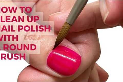 How to clean up nail polish with a sable brush
