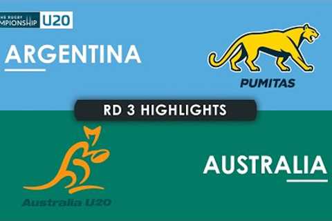 HIGHLIGHTS | ARGENTINA v AUSTRALIA | The Rugby Championship U20 2025 | Round 3