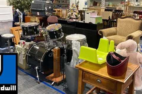 GOODWILL SHOP WITH ME FURNITURE CHAIRS TABLES HOME DECOR KITCHENWARE SHOPPING STORE WALK THROUGH