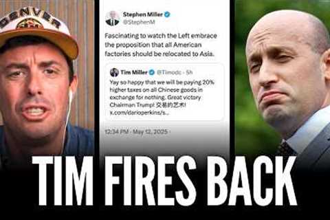 Stephen Miller FLIPS OUT Over Tim's Tweet