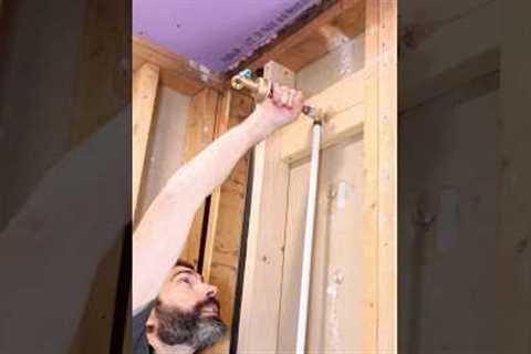 How to Test Shower Valve Plumbing - #shorts #homerepairtutor