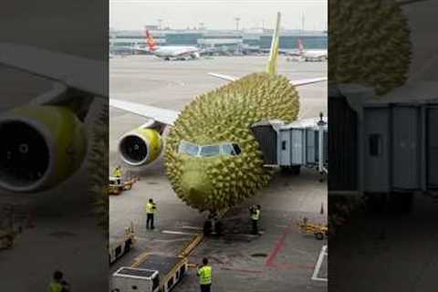 Durian International Flight! Welcome Aboard! ✈️  #monsty #plane #flight #funny