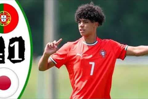 Portugal vs Japan (4-1) U-15 Highlights | Cristiano Ronaldo Jr GOALS &amp; Skills! ⚽