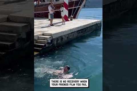Dude Slips and Falls Getting in the Water