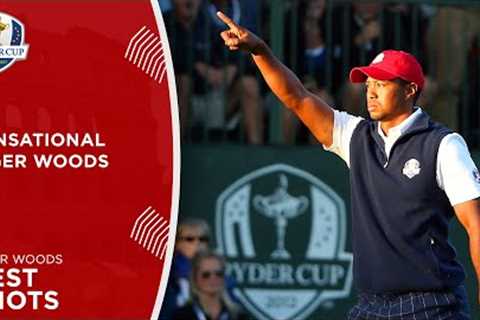 11 INCREDIBLE Tiger Woods Golf Shots | Ryder Cup