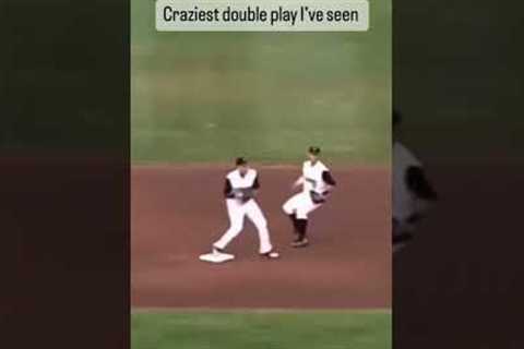 How do you score this double play?? ⚾️😅 #baseballszn #baseball #mlb #baseballhighlights #mlbshorts