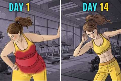 14 Day Challenge Belly Fat And Side Fat Burning Exercises At Home