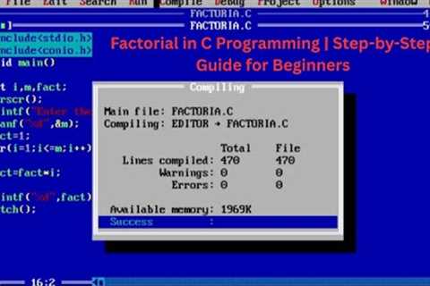 Factorial in C Programming | Step-by-Step Guide for Beginners #cprogramming #basicprograms #coding