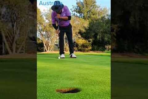 Australia jones and the city of Saddle :benhogankho #golf #sidesaddleputting #golfing #putting #putt